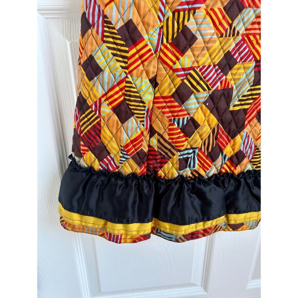 1970's Colorful Quilted Maxi Skirt by Youth Guild Size Extra Small | 70's Style - Picture 5 of 7